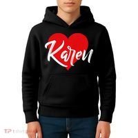 I Love Karen First Name Kids Hoodie thumb 4