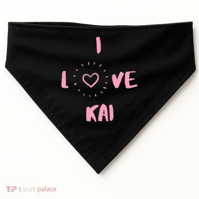 I Love Kai I Heart Kai Fun Kai USA-Made Doggie Bandana