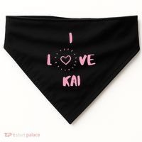 I Love Kai I Heart Kai Fun Kai USA-Made Doggie Bandana thumb 0