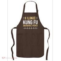 I Like Kung Fu And Maybe 3 People Apron thumb 0