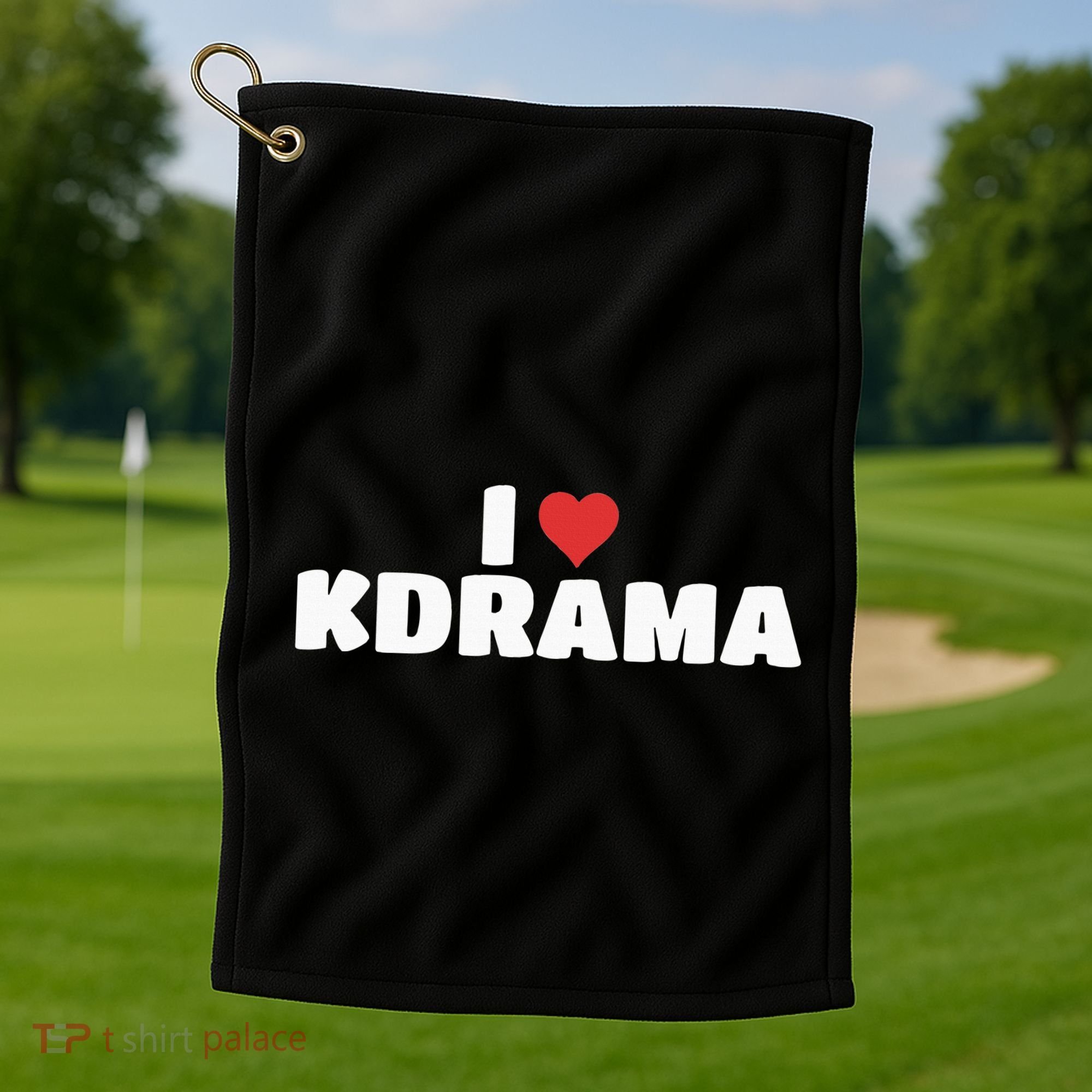 I Love Kdrama Golf Towel
