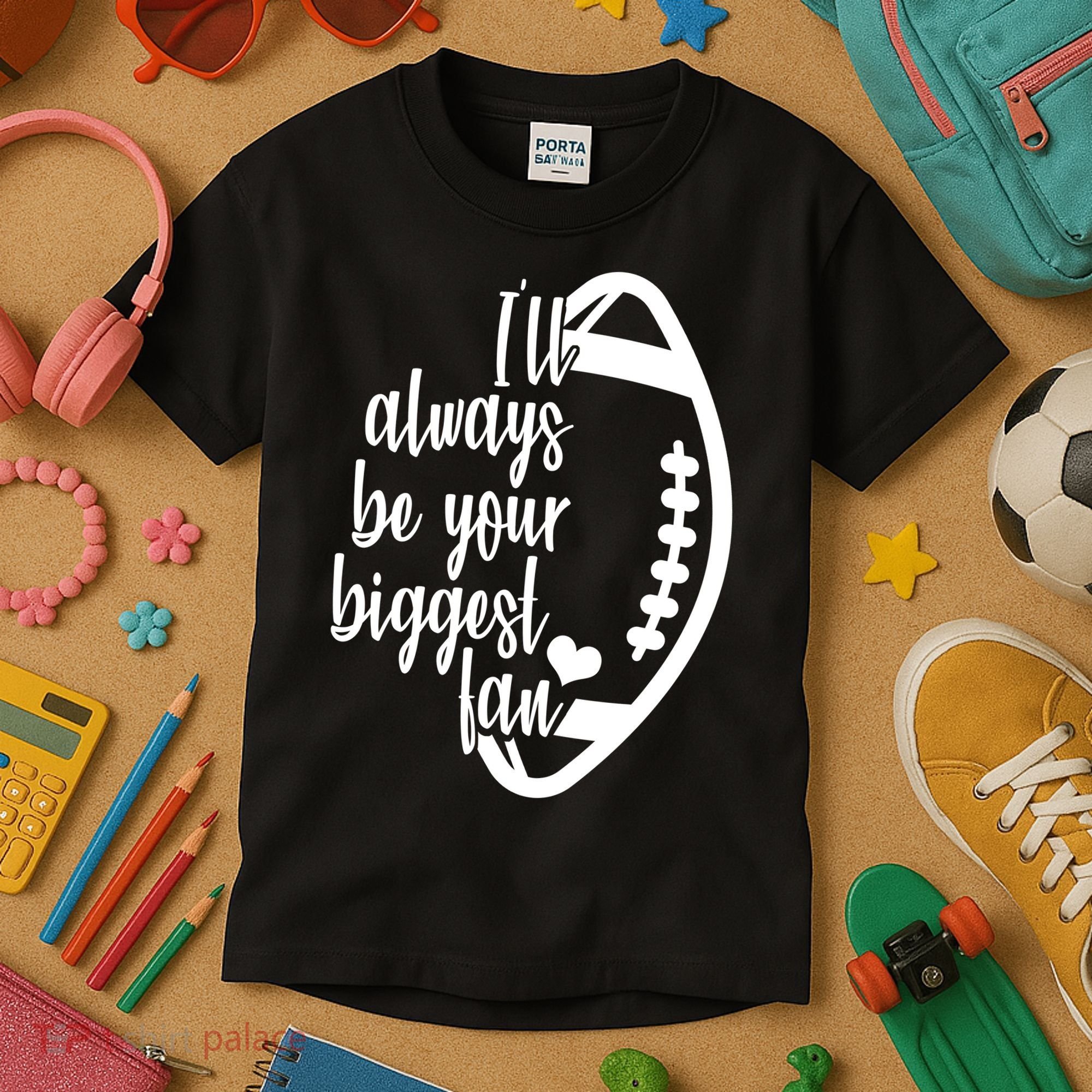 Ill Always Be Your Biggest Football Fan Kids T-Shirt
