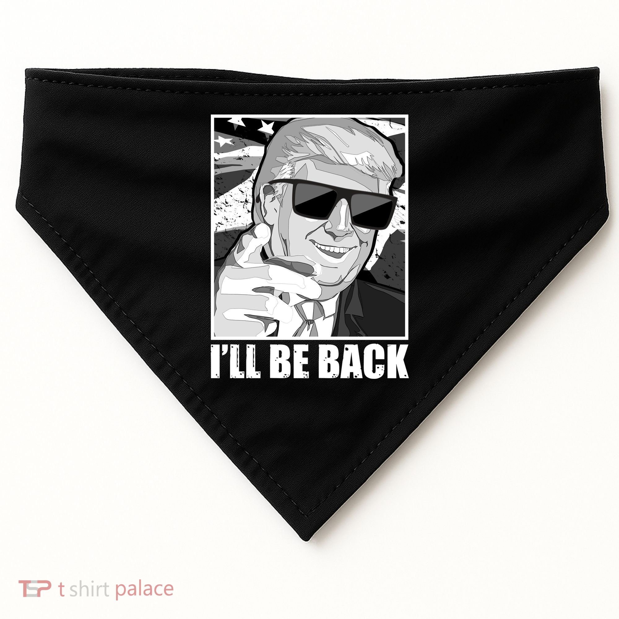 I'll Be Back Terminator Trump 2024 Election USA-Made Doggie Bandana
