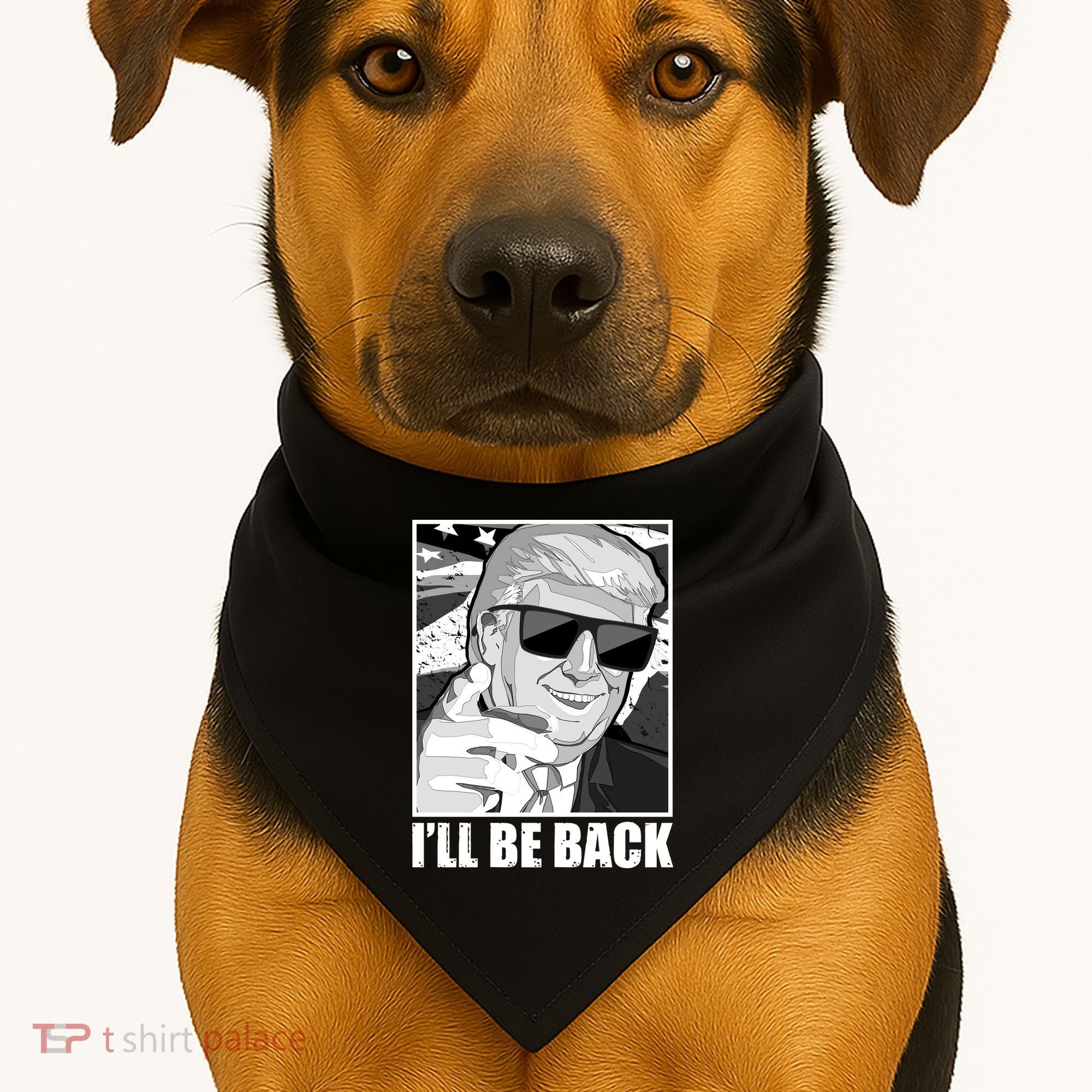 I'll Be Back Terminator Trump 2024 Election USA-Made Doggie Bandana