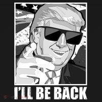 I'll Be Back Terminator Trump 2024 Election USA-Made Doggie Bandana thumb 2