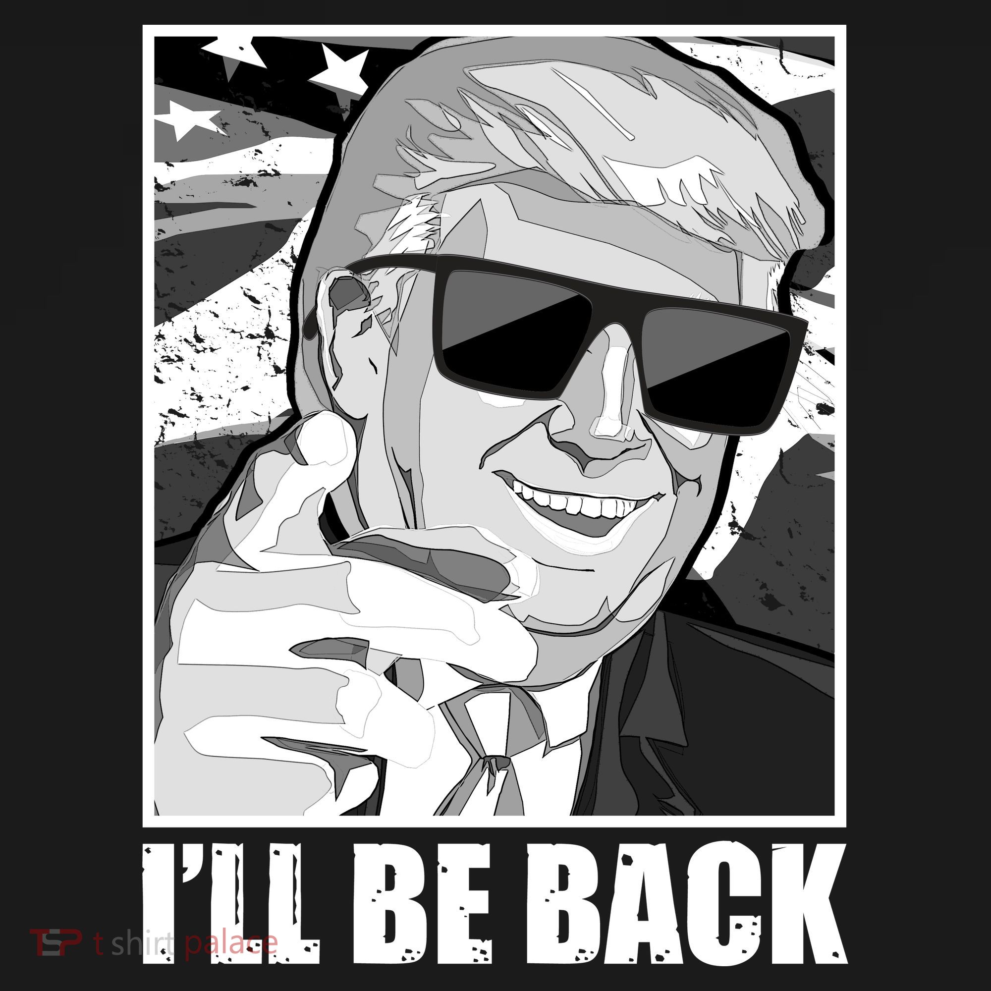 I'll Be Back Terminator Trump 2024 Election USA-Made Doggie Bandana