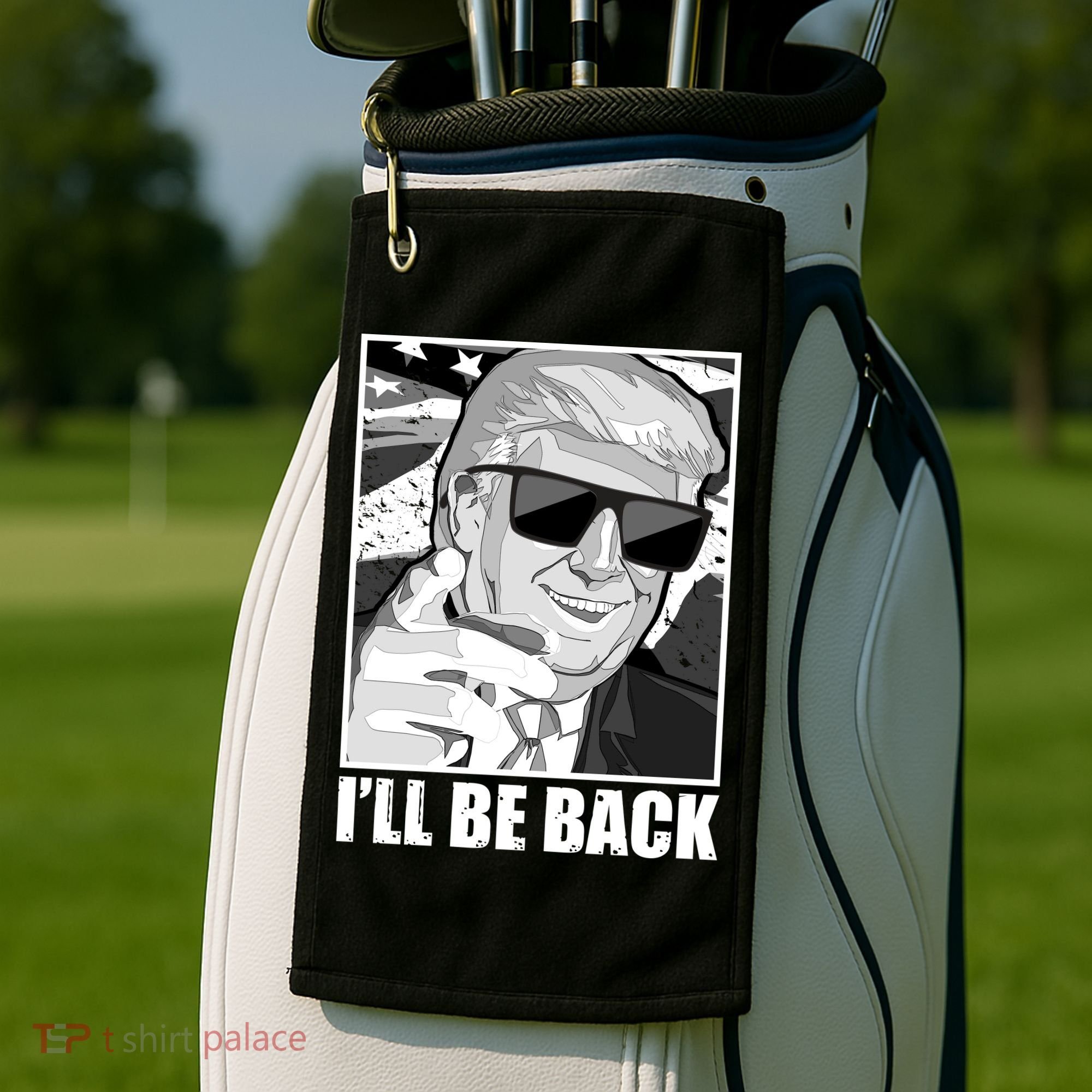 I'll Be Back Terminator Trump 2024 Election Golf Towel