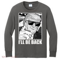 I'll Be Back Terminator Trump 2024 Election Kids Long Sleeve Shirt thumb 0