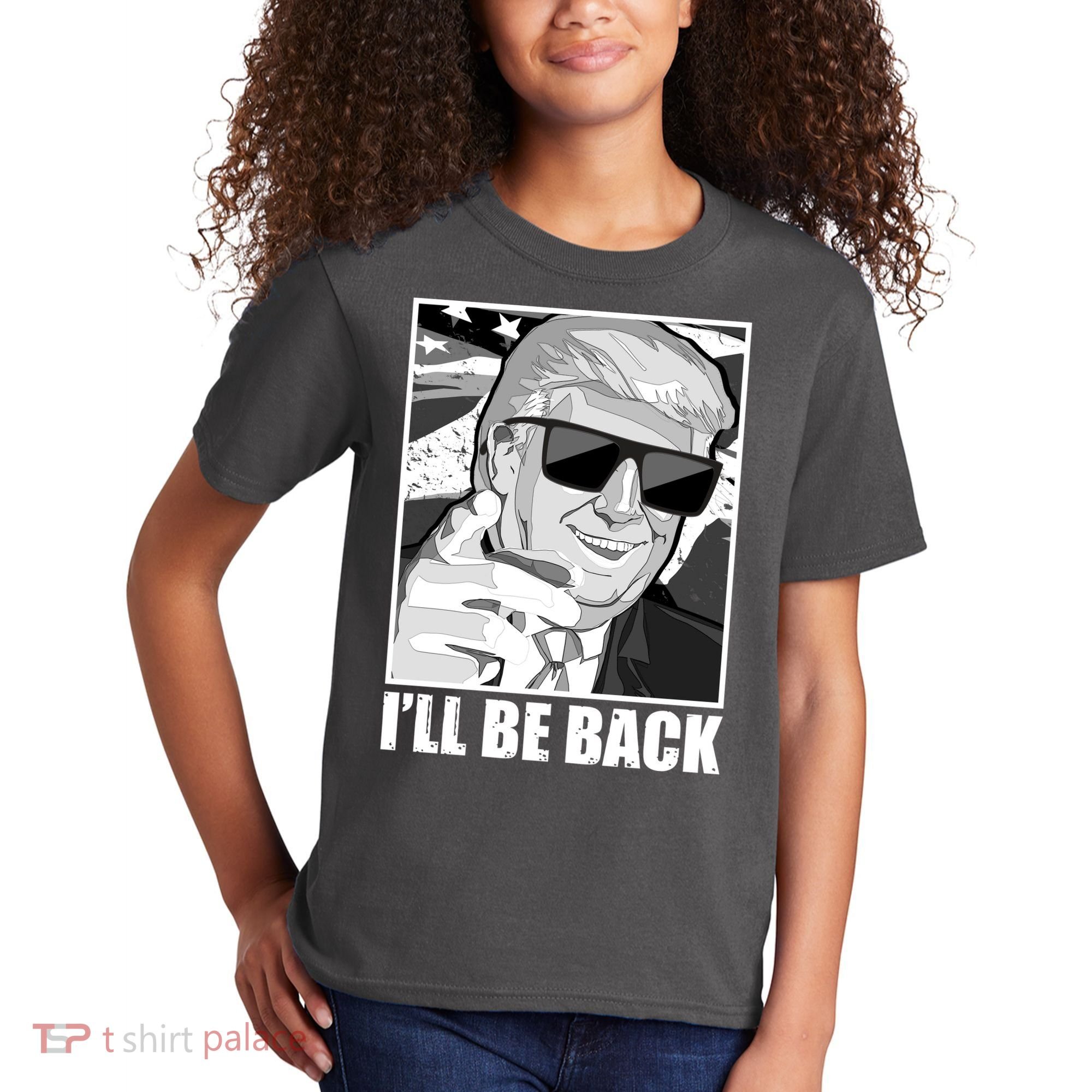 I'll Be Back Terminator Trump 2024 Election Kids T-Shirt