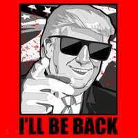 I'll Be Back Terminator Trump 2024 Election Santa Hat thumb 1