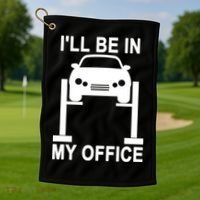 I'll Be In My Office Golf Towel thumb 1