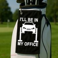 I'll Be In My Office Golf Towel thumb 2