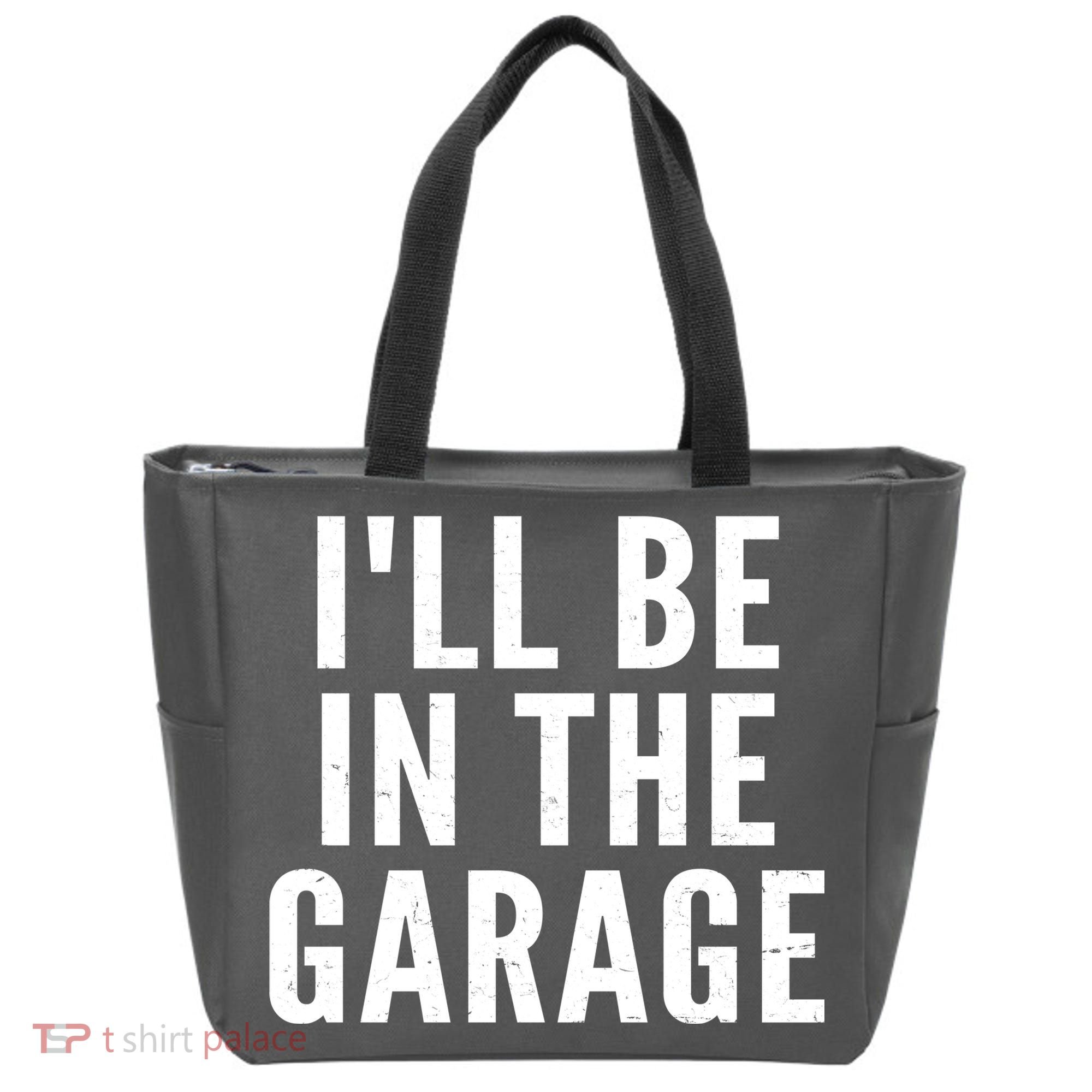 I'll Be In The Garage Car Mechanic Fan Tote Bag