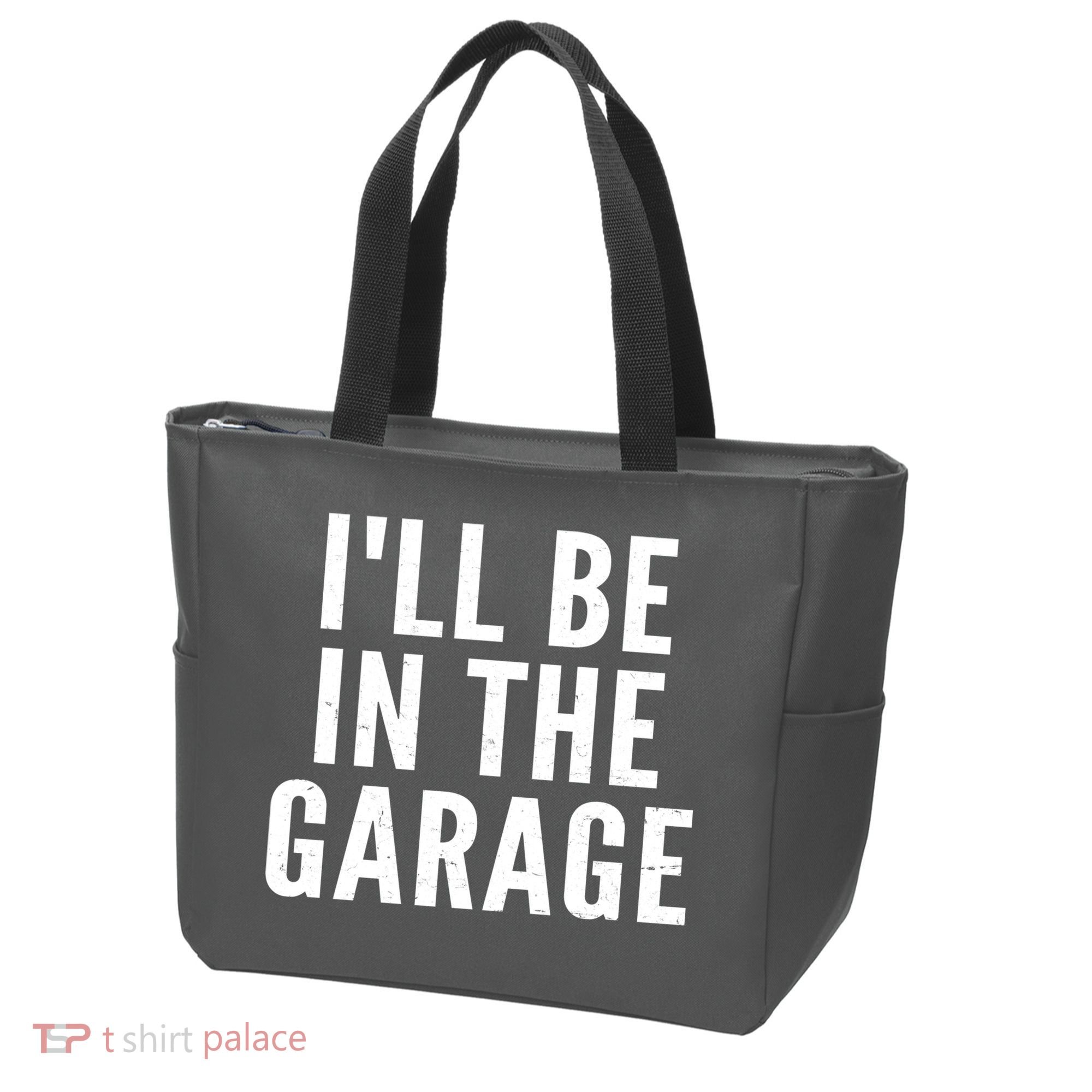 I'll Be In The Garage Car Mechanic Fan Tote Bag