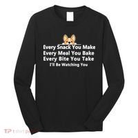 I'll Be Watching You Cute Dog Meme Long Sleeve Shirt thumb 0