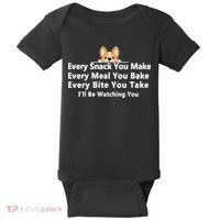 I'll Be Watching You Cute Dog Meme Baby Bodysuit thumb 0