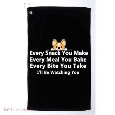 I'll Be Watching You Cute Dog Meme Golf Towel