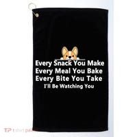 I'll Be Watching You Cute Dog Meme Golf Towel thumb 0
