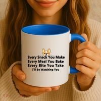 I'll Be Watching You Cute Dog Meme Coffee Mug thumb 3