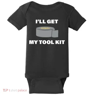 I'll Get My Tool Kit Duck Tape Baby Bodysuit