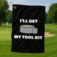 I'll Get My Tool Kit Duck Tape Golf Towel thumb 1