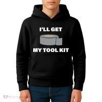 I'll Get My Tool Kit Duck Tape Kids Hoodie thumb 4