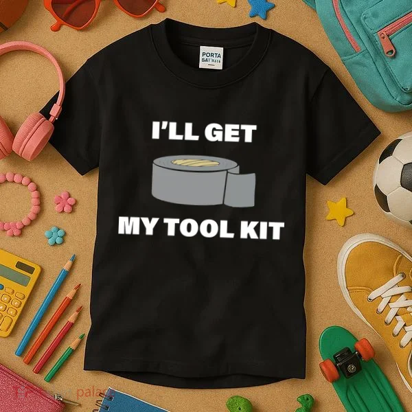 I'll Get My Tool Kit Duck Tape Kids T-Shirt