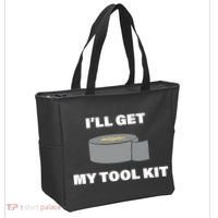 I'll Get My Tool Kit Duck Tape Tote Bag thumb 2