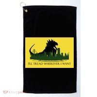 I'll Tread Wherever I Want Golf Towel thumb 0