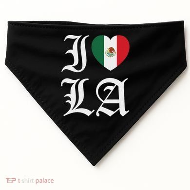 I Love La Chicano Mexican Pride USA-Made Doggie Bandana