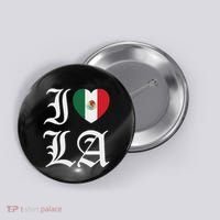 I Love La Chicano Mexican Pride Button thumb 0