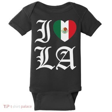 I Love La Chicano Mexican Pride Baby Bodysuit