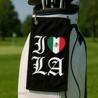 I Love La Chicano Mexican Pride Golf Towel thumb 2