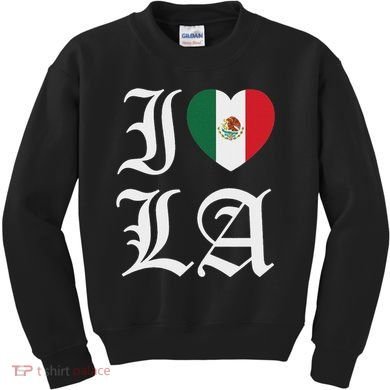 I Love La Chicano Mexican Pride Kids Sweatshirt