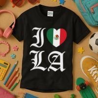 I Love La Chicano Mexican Pride Kids T-Shirt thumb 3