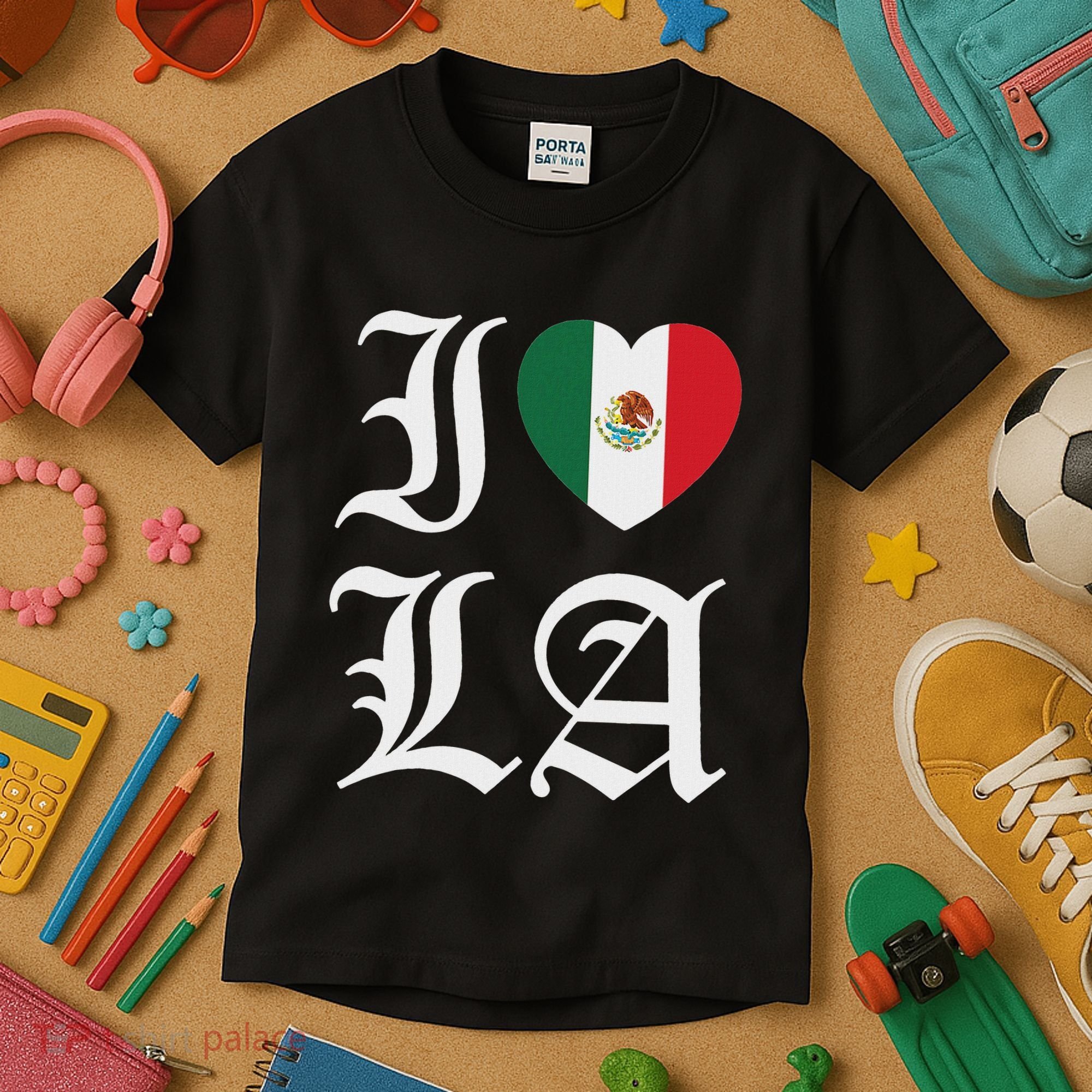 I Love La Chicano Mexican Pride Kids T-Shirt