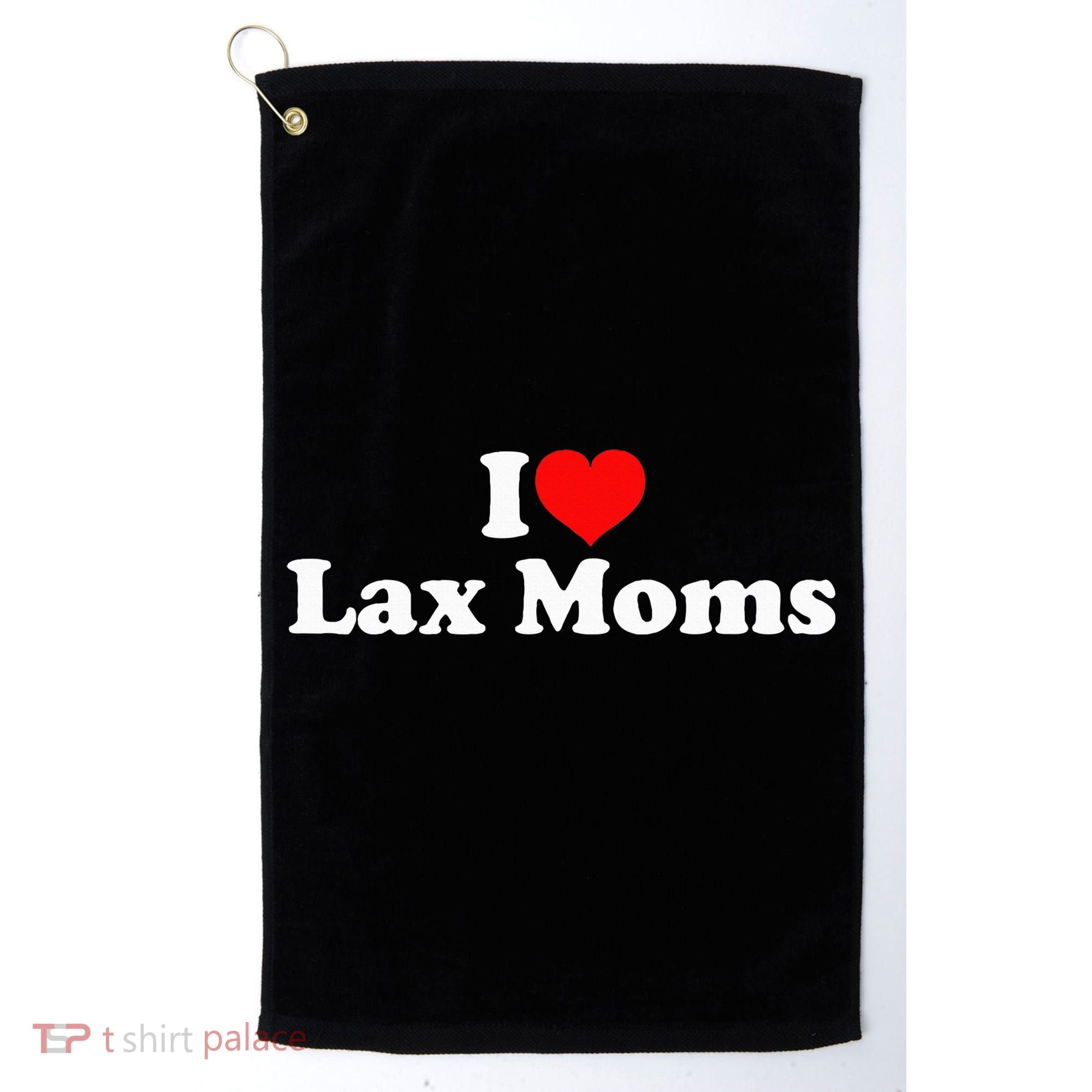 I Love Lax Moms Golf Towel