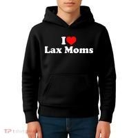 I Love Lax Moms Kids Hoodie thumb 4