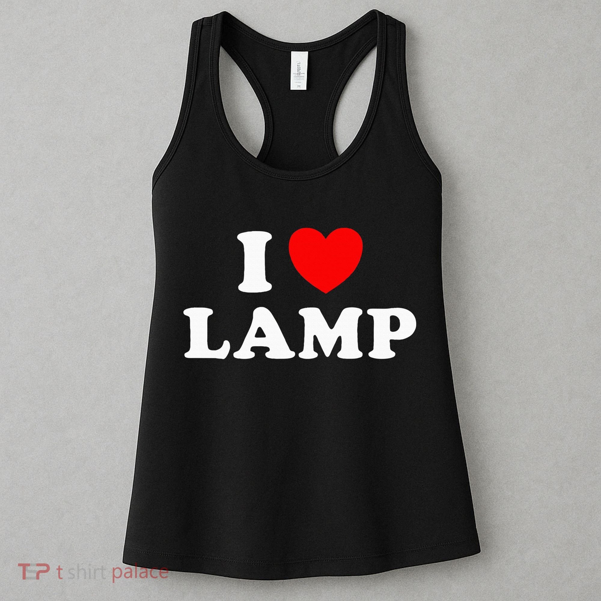 I Love Lamp Funny Light Shade Lampshade Candle Lantern Moth Women's Tank Top
