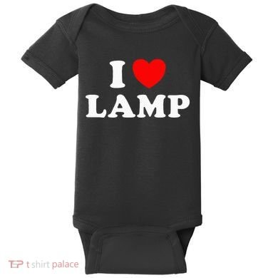 I Love Lamp Funny Light Shade Lampshade Candle Lantern Moth Baby Bodysuit
