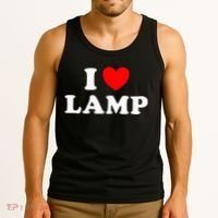 I Love Lamp Funny Light Shade Lampshade Candle Lantern Moth Tank Top thumb 3