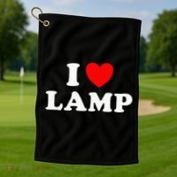 I Love Lamp Funny Light Shade Lampshade Candle Lantern Moth Golf Towel thumb 1