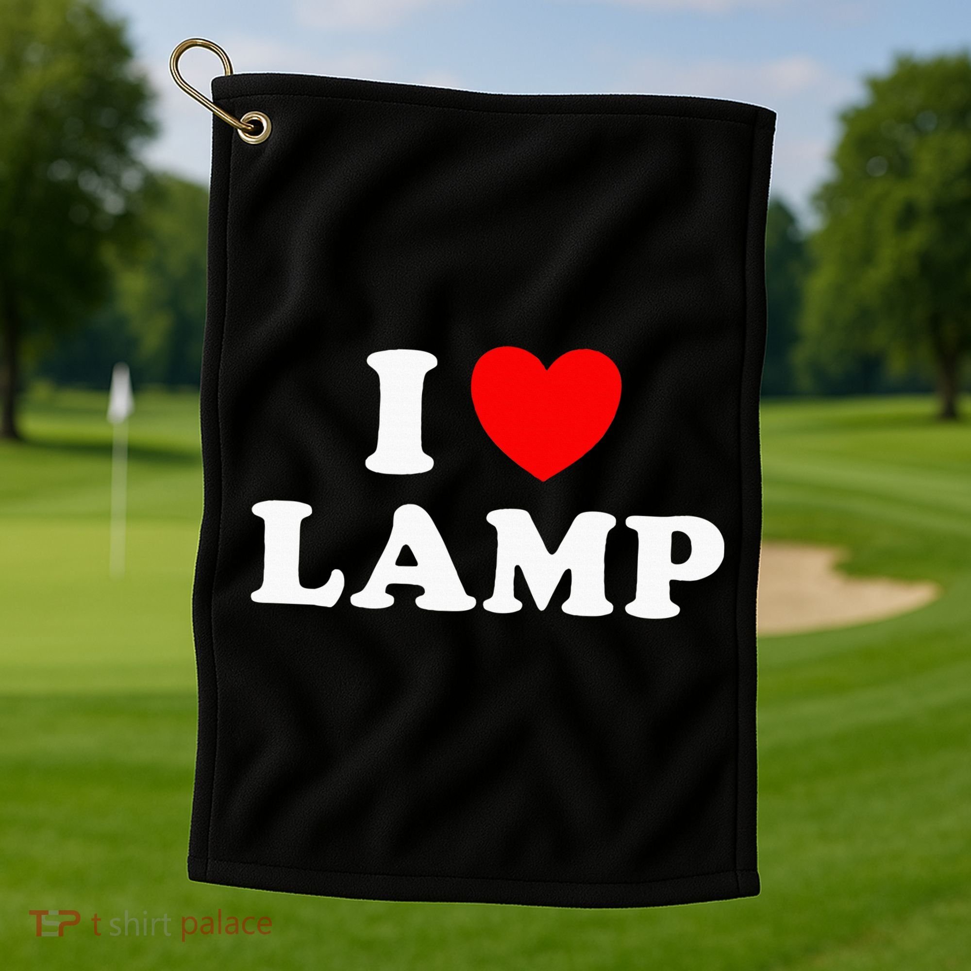 I Love Lamp Funny Light Shade Lampshade Candle Lantern Moth Golf Towel