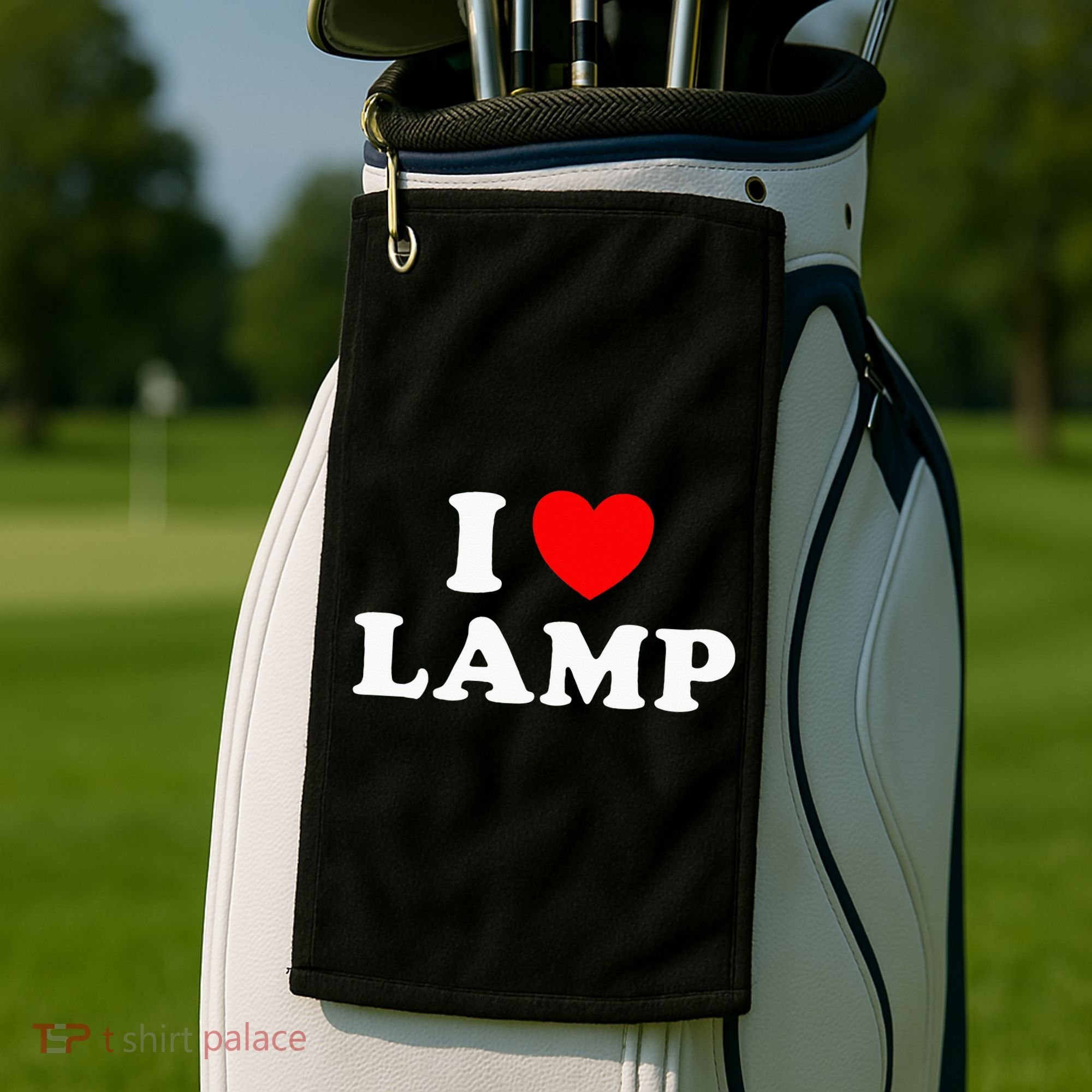 I Love Lamp Funny Light Shade Lampshade Candle Lantern Moth Golf Towel