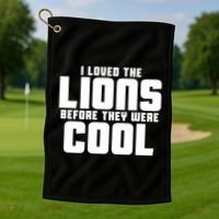 I Loved Lions Before They Were Cool Funny Golf Towel thumb 1