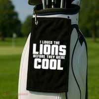 I Loved Lions Before They Were Cool Funny Golf Towel thumb 2