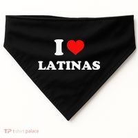I Love Latinas I Heart Latinas USA-Made Doggie Bandana thumb 0