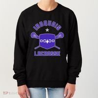 Iroquois Lacrosse Lax Sticks & Flag Women's Sweatshirt thumb 0