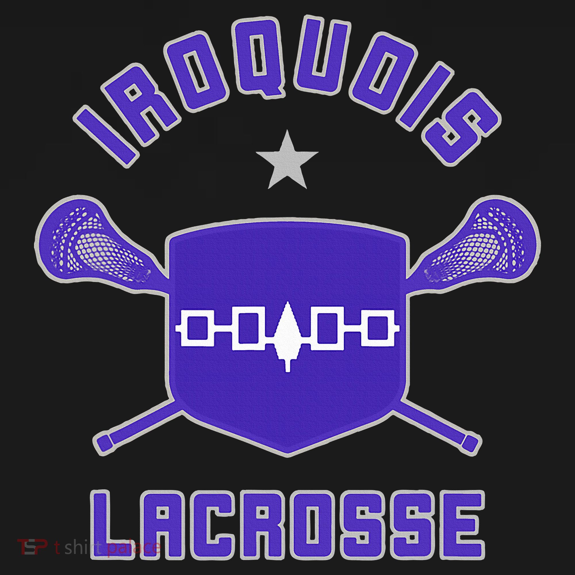 Iroquois Lacrosse Lax Sticks & Flag Sweatshirt