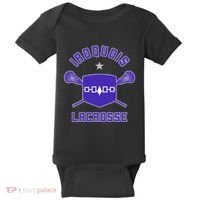 Iroquois Lacrosse Lax Sticks & Flag Baby Bodysuit thumb 0